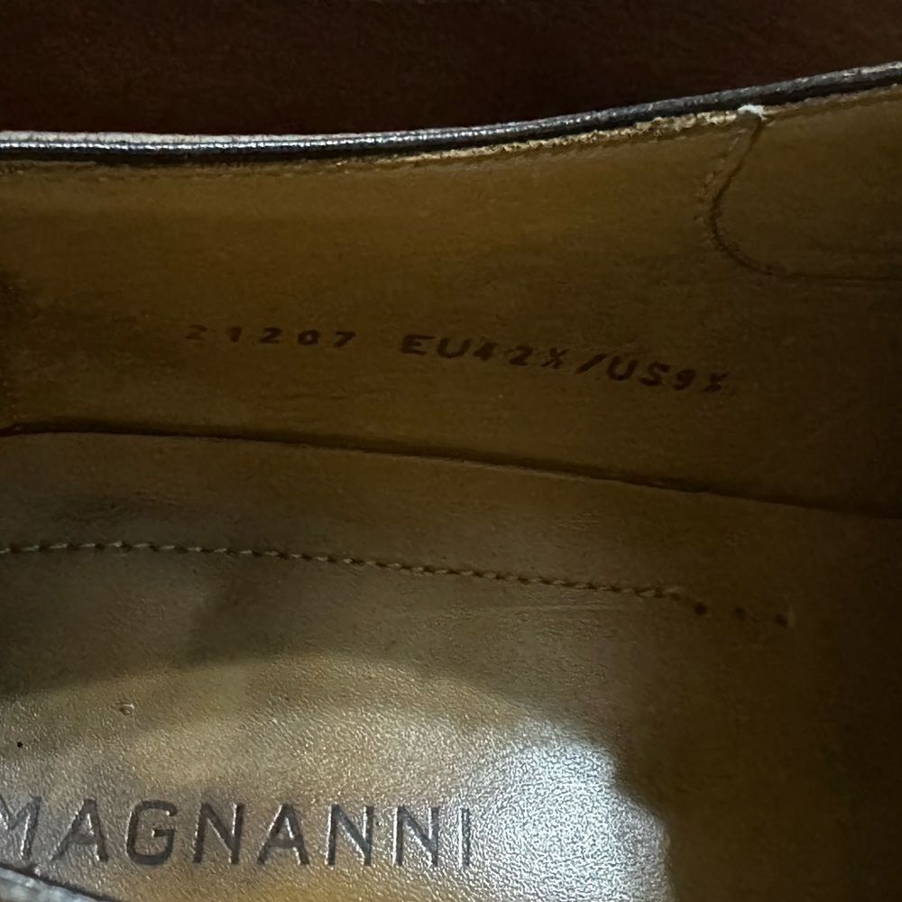 Men's Magnanni Marco II Monk Strap Leather Dress Shoes - Picture 9 of 10
